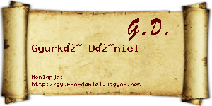 Gyurkó Dániel névjegykártya